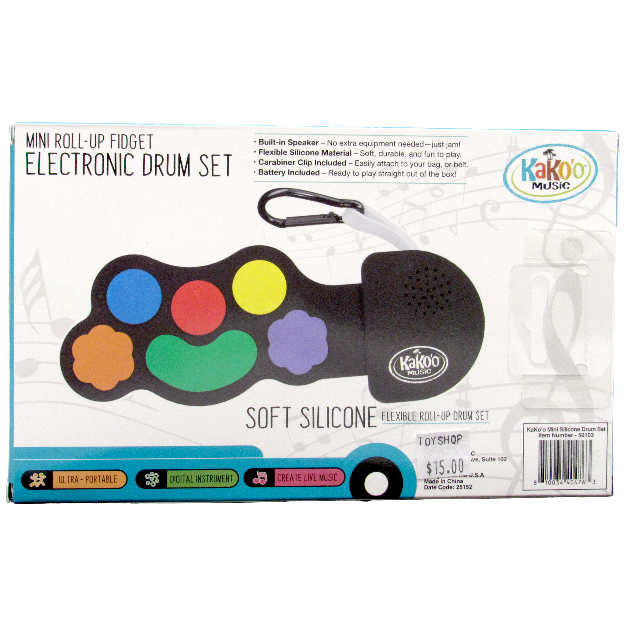 KaKo o Mini Silicone Keychain Instruments Drum Set