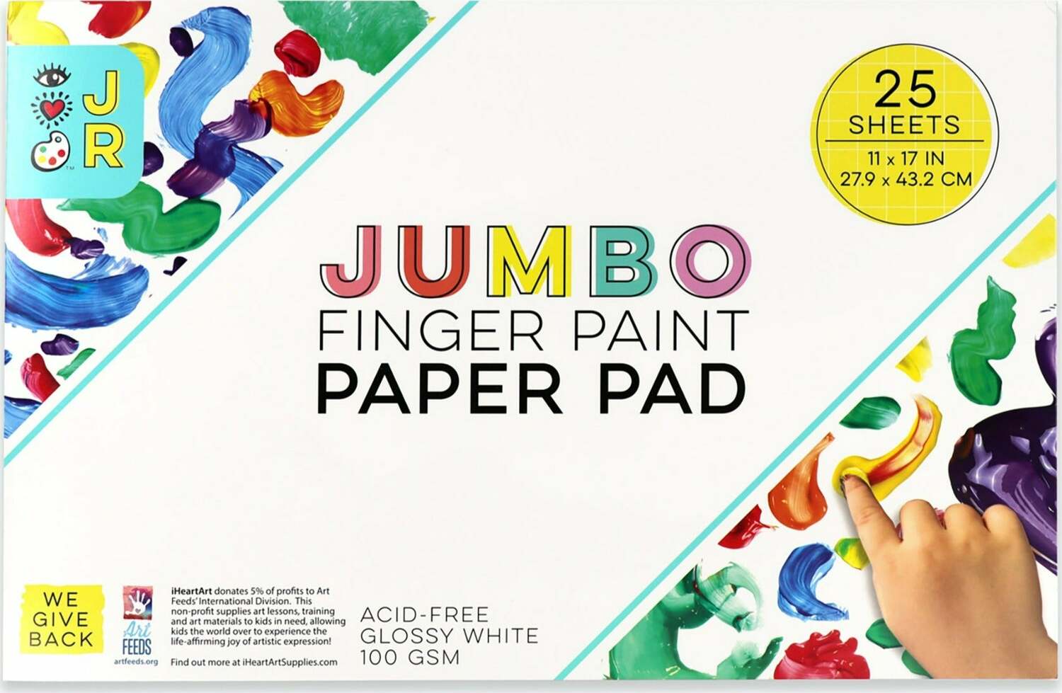 JR Jumbo Finger Paint Paper Pad, 11" x 17"