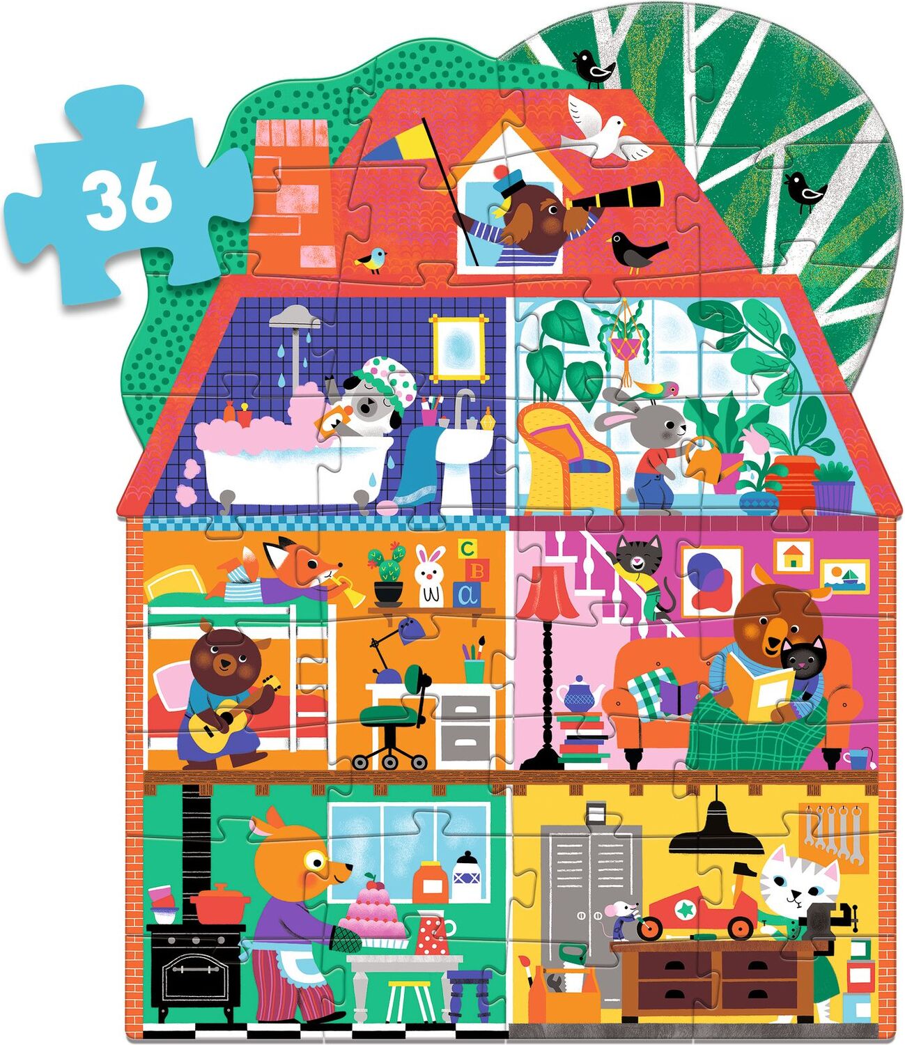 The Little Buddies' House 36 pc Giant Floor Jigsaw Puzzle