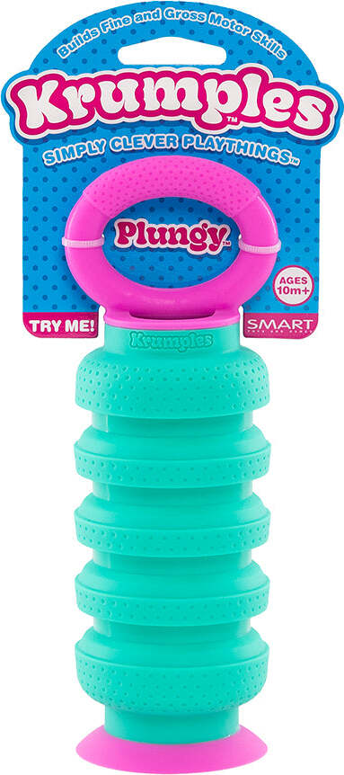Krumples Plungy fidget toy (Green/Teal)