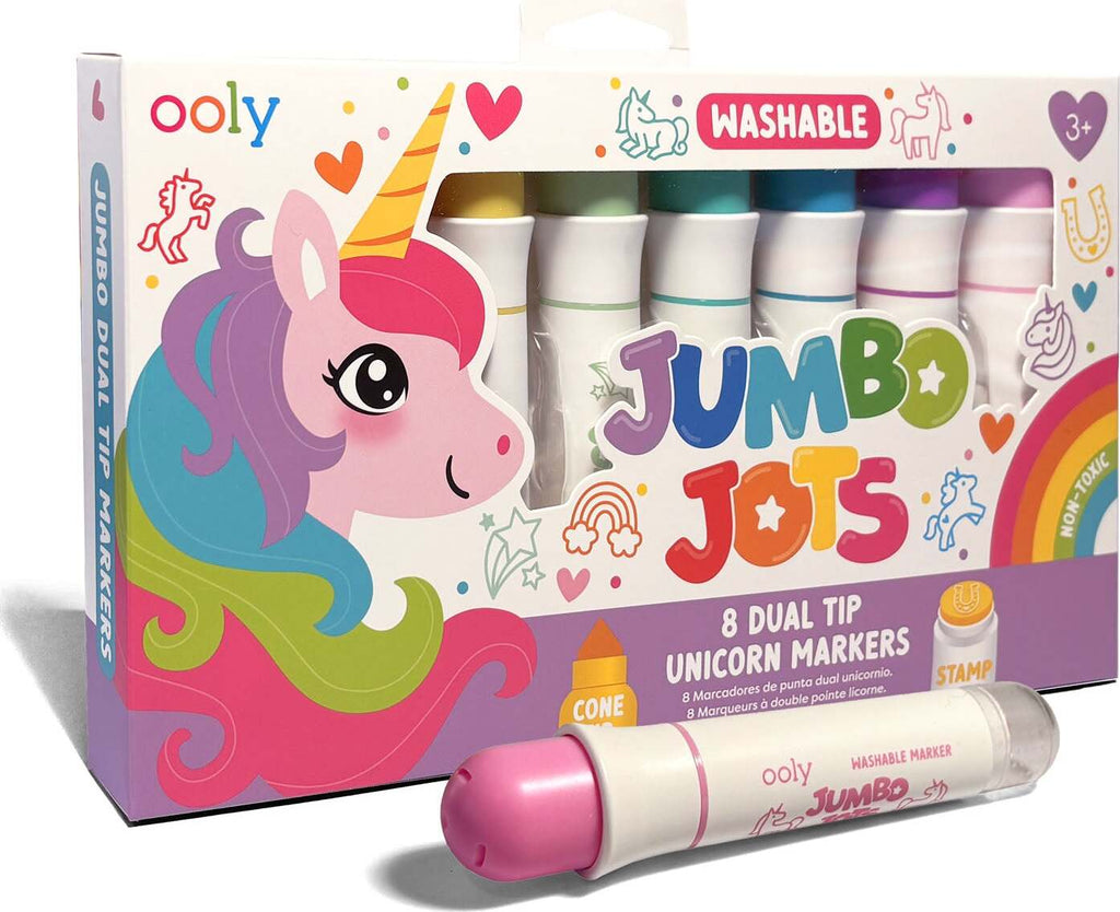 Jumbo Jots 8 Dual Tip Unicorn Markers