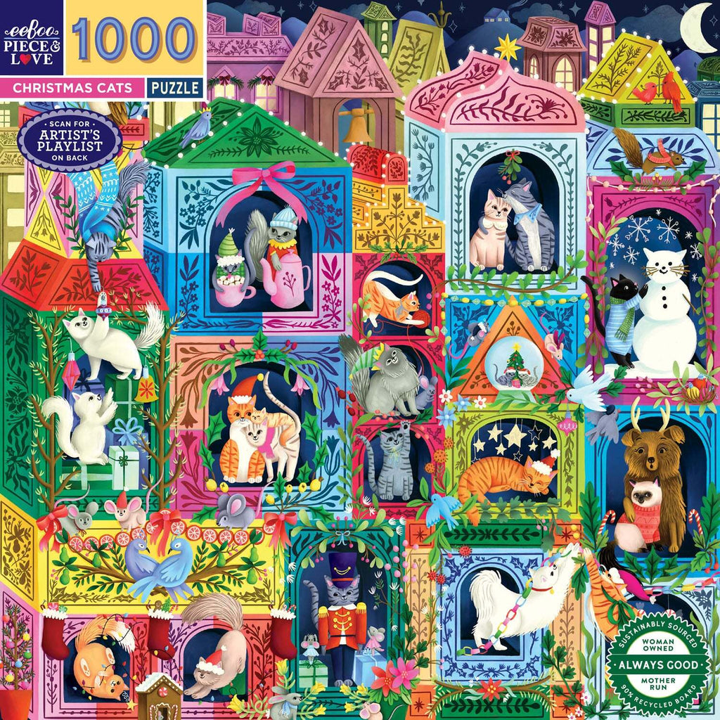 Christmas Cats 1000 Piece Puzzle