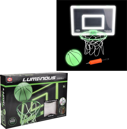 18" X 12" Glow In The Dark Over The Door Basketball Set