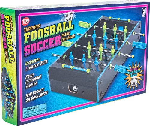 Neon Wooden Tabletop Foosball Game 20"x12.25"