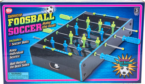 Neon Wooden Tabletop Foosball Game 20"x12.25"